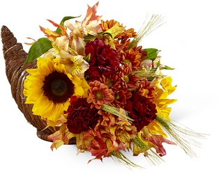 The FTD Fall Harvest Cornucopia From Rogue River Florist, Grant's Pass Flower Delivery